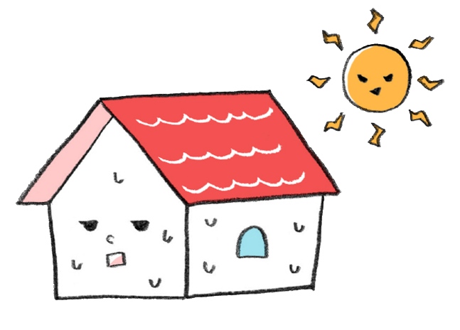 紫外線や雨風による経年劣化
